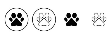 Paw simgesi hazır. Pençe izi ikon vektörü. köpek ya da kedi pençesi
