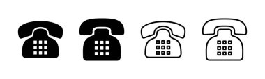 Telefon ikonu seti. telefon simgesi vektörü.
