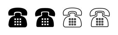 Telefon ikonu seti. telefon simgesi vektörü.