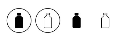 Şişe simgesi seti. şişe vektör simgesi
