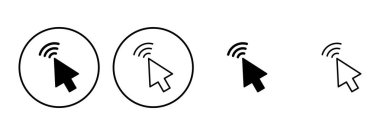 Simge setine tıklayın. işaret ok simgesi. imleç simgesi vektörü