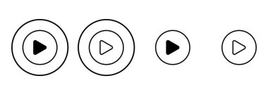 Simge setini çal. Düğme vektör simgesini çal