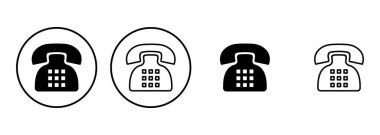 Telefon ikonu seti. telefon simgesi vektörü.