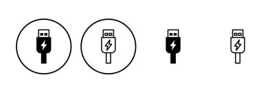 Usb simgesi ayarlandı. Flash disk simgesi vektörü