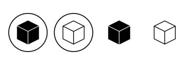 Kutu simgesi seti. kutu vektör simgesi, paket, paket