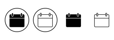 Takvim simgesi ayarlandı. Takvim sembolü. takvim vektör simgesi
