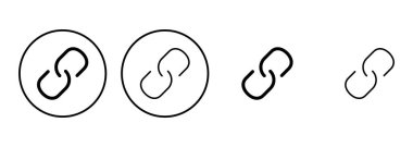 Bağlantı simgesi ayarlandı. Hiper bağlantı zinciri sembolü.