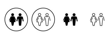 Erkek ve kadın ikonu seti. erkek ve kadın sembolü