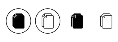 Belge simgesi ayarlandı. Kağıt ikonu. Dosya Simgesi