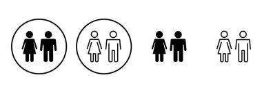 Erkek ve kadın ikonu seti. erkek ve kadın sembolü