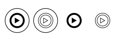 Simge setini çal. Düğme vektör simgesini çal