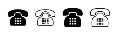 Telefon ikonu seti. telefon simgesi vektörü.