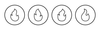 İkon ateşlendi. ateş vektör simgesi