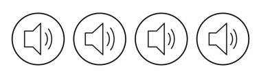 Hoparlör simgesi hazır. Hacim simgesi vektörü. Hoparlör ikon vektörü. ses sembolü