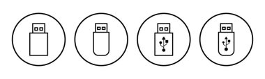Usb simgesi ayarlandı. Flash disk simgesi vektörü