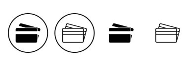 Kredi kartı simgesi seti. Kredi kartı ödeme simgesi vektörü