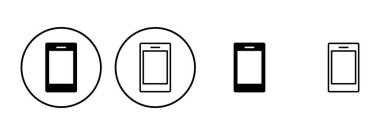 Telefon simgesi ayarlandı. Simge vektörünü ara. telefon sembolü