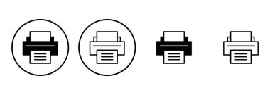 Yazdırma simgesi seti. yazıcı simgesi vektörü. 