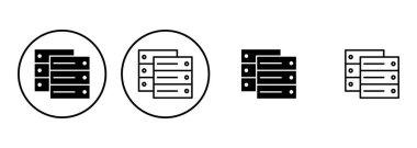 Veritabanı simgesi seti. veritabanı vektörü simgesi