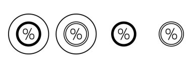 İndirim simgesi seti. İndirim etiketi simgesi. 