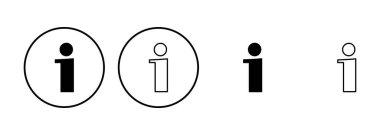 Bilgi simgesi simgesi ayarlandı. ikon vektörü hakkında. Faq simgesi