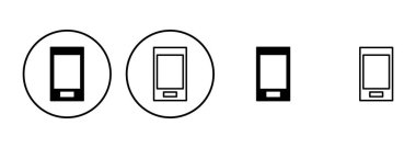 Telefon simgesi ayarlandı. Simge vektörünü ara. telefon sembolü