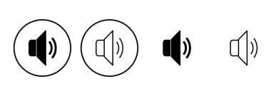 Hoparlör simgesi hazır. Hacim simgesi vektörü. Hoparlör ikon vektörü. ses sembolü