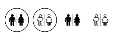 Tuvalet ikonu seti. Tuvalet ikon vektörü. Banyo tabelası. wc, tuvalet