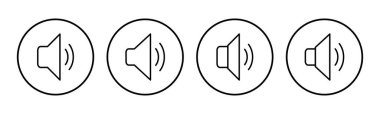 Hoparlör simgesi hazır. Hacim simgesi vektörü. Hoparlör ikon vektörü. ses sembolü