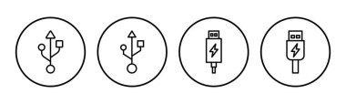 Usb simgesi ayarlandı. Flash disk simgesi vektörü