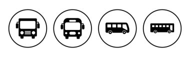 Otobüs simgesi seti. bus vektör simgesi