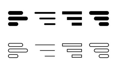 Menü Simgesi ayarlandı. Web menü simgesi. Hamburger menüsü sembolü