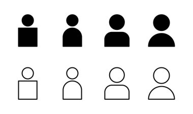 Kullanıcı Simgesi ayarlandı. İnsan imzası. insanlar simgesi. 