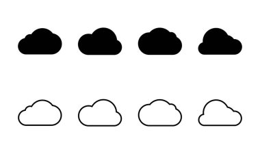 Bulut simgesi hazır. bulut vektörü simgesi