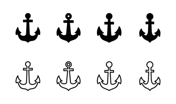 stock vector Anchor icon set. Anchor symbol logo. Anchor marine icon.