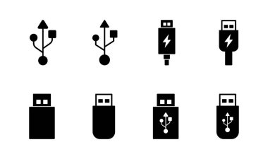 Usb simgesi ayarlandı. Flash disk simgesi vektörü