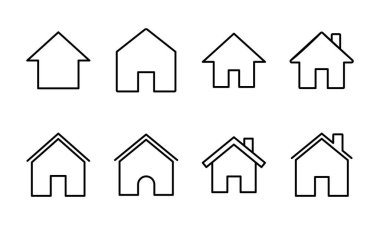 Ev simgesi seti. Ev simgesi vektörü