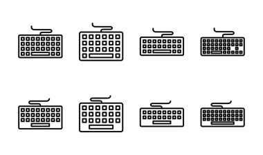 Klavye simgesi ayarlandı. Klavye vektör sembolü