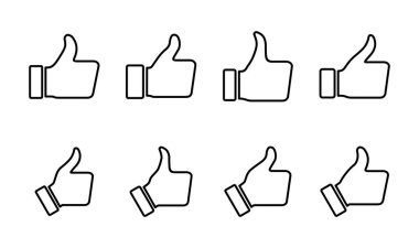 İkona seti. El gibi. Simge vektörü gibi. 