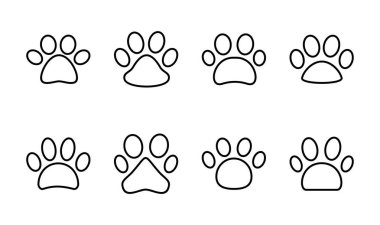 Paw simgesi hazır. Pençe izi ikon vektörü. köpek ya da kedi pençesi