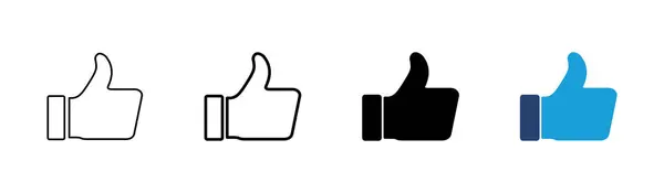 stock vector Thumbs up icon set. Hand like. Like icon vector. 