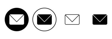 Posta simgesi seti. e- posta simgesi vektörü. E- posta simgesi. Zarf illüstrasyonu