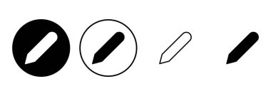 Kalem simgesi seti. kalem sembolü. Simge vektörünü düzenle