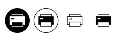Yazdırma simgesi seti. yazıcı simgesi vektörü. 