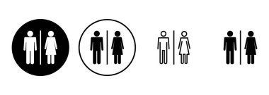 Tuvalet ikonu seti. Tuvalet ikon vektörü. Banyo tabelası. wc, tuvalet