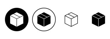 Kutu simgesi seti. kutu vektör simgesi, paket, paket