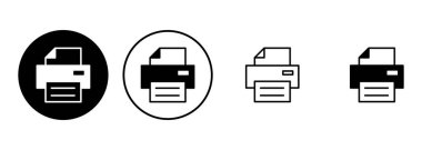 Yazdırma simgesi seti. yazıcı simgesi vektörü. 