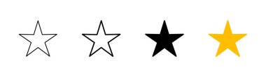 Yıldız Simgesi hazır. derecelendirme simgesi vektörü favori yıldız simgesi