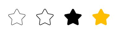 Yıldız Simgesi hazır. derecelendirme simgesi vektörü favori yıldız simgesi