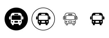 Otobüs simgesi seti. bus vektör simgesi